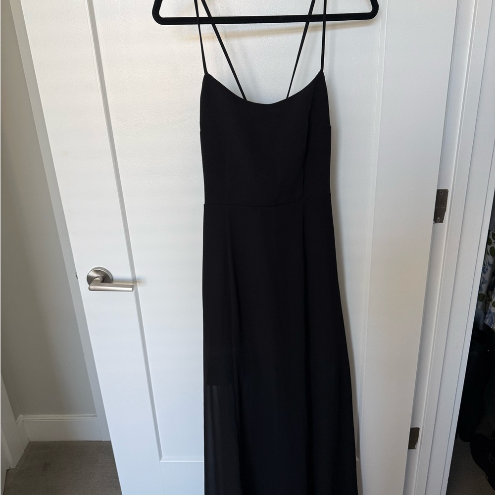 Express Black floor length gown